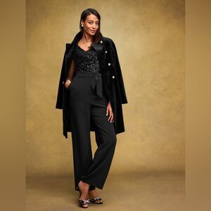 J Crew Double Breasted Velvet Coat